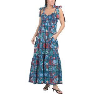 PRINTFRESH Sleeveless Stained Glass Sea Maxi Dress